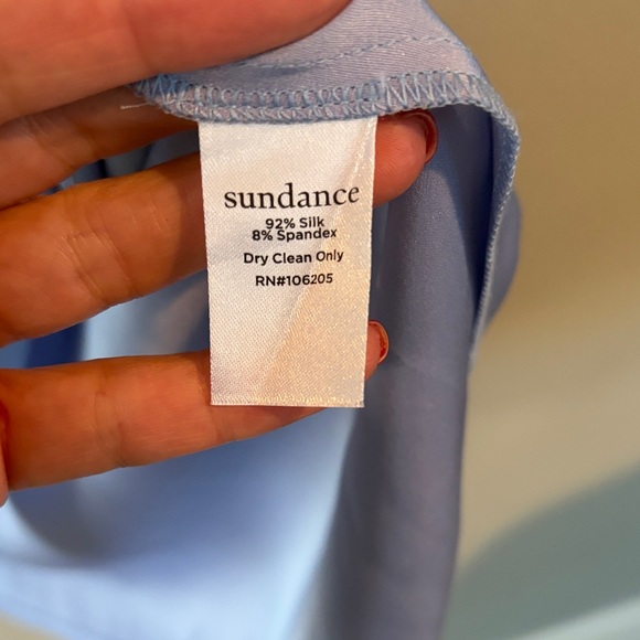 Sundance Albertine Blue Silk Women's Blouse size XL - Picture 8 of 8